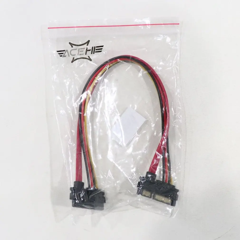 7 + 15 Pin серийный SATA данных Мощность комбо Удлинительный кабель 1 шт.