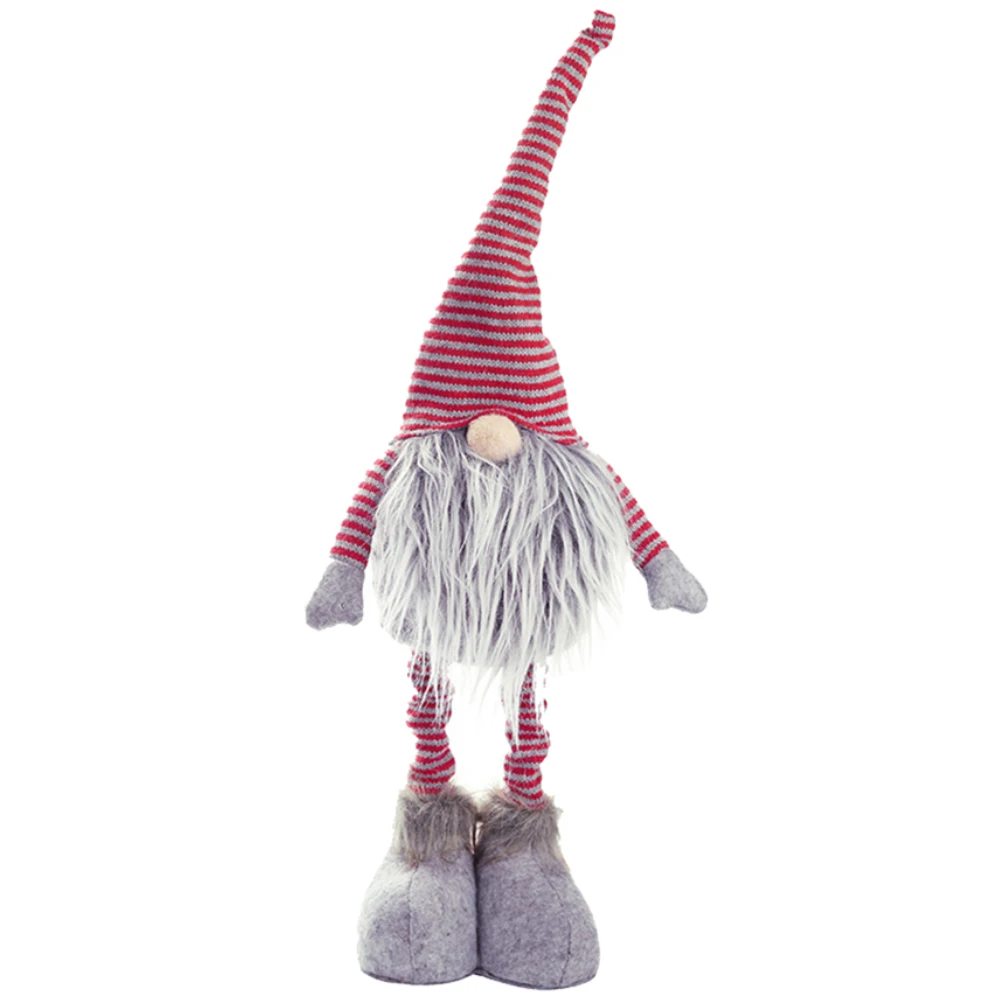 Grey Эльф Праздничная Рождественская Кукла полосатый домашний стол Gnome украшение плюшевые детские игрушки Безликий шведский подвесной орнамент - Цвет: Grey