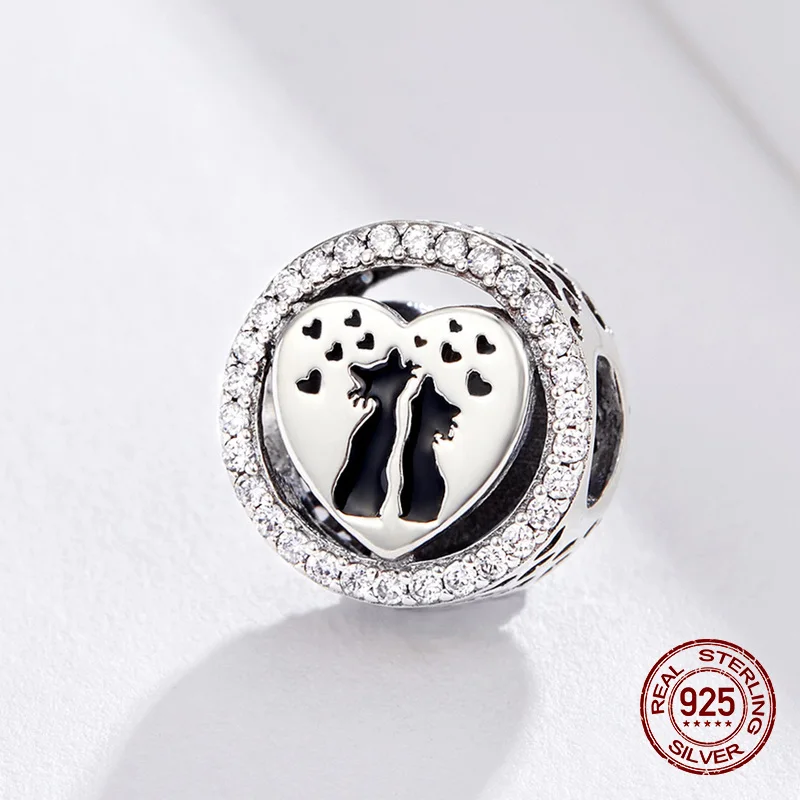 Подвеска для браслета из серебра 925 пробы с котом|Бусины| |