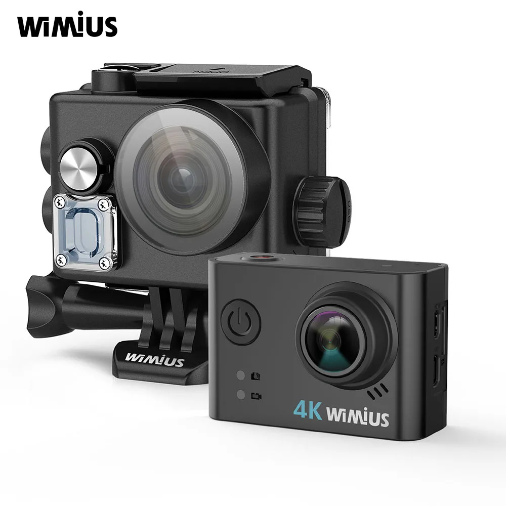 Белый WIMIUS SO33 Спортивная экшн-видеокамера на шлем, водонепроницаемая экшн-камера 4k HD Camaras deportivas de accion, wifi Cam - Цвет: Белый