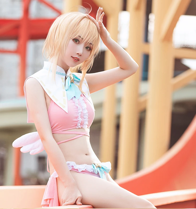 Предварительно карточка распродажи Captor SAKURA маскарадный костюм купальные костюмы милые Комплекты Женские костюмы для плавания в Стиле Лолита