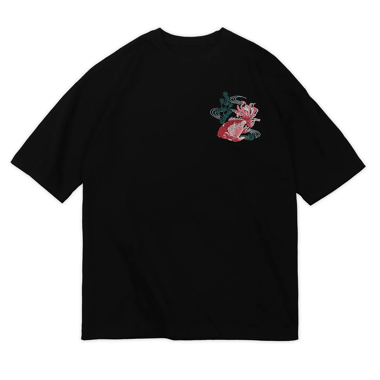 Aelfric Eden Fish футболка с вышивкой Мужская свободная летняя 2020 Harajuku футболки уличная