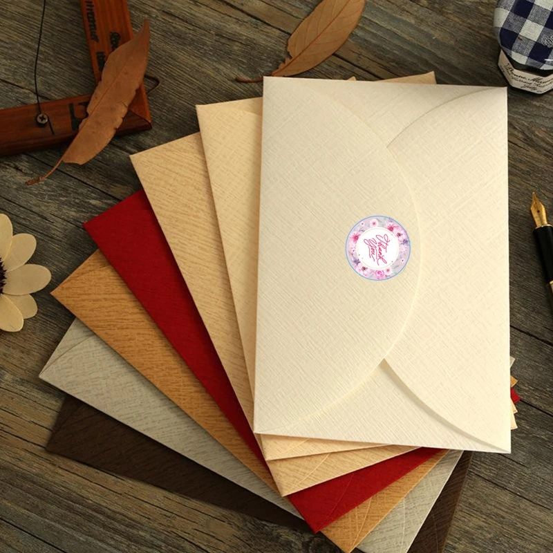 

500pcs/Roll Thank You Stickers Floral Seal Label for Wedding Gift Package Envelope
