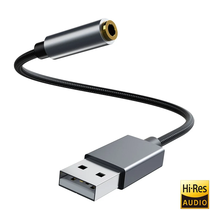 2 в 1 внешняя звуковая карта 3 5 мм USB адаптер для гарнитуры динамика