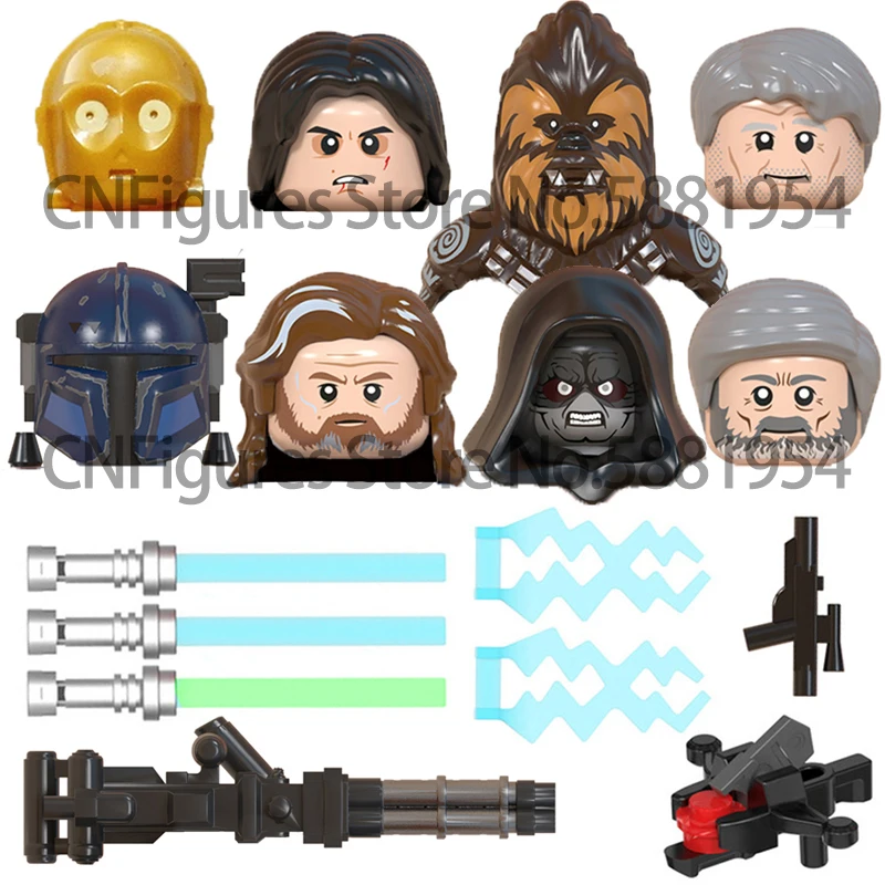 Экшн фигурки WM6091 кирпичи для детей серия фильмов Skywalk Palpatine мандалория Vizla