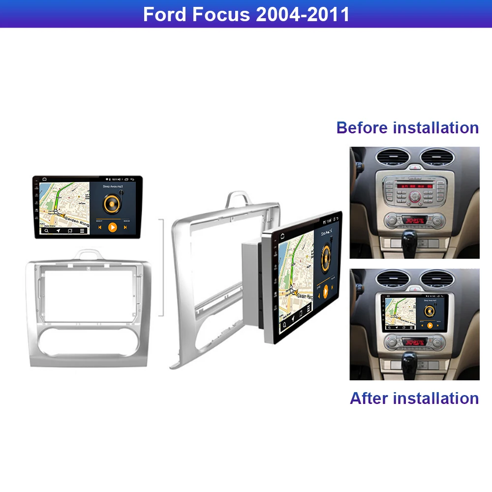 Roader Android 10 0 автомобильный DVD для Ford Focus 2004 2006 2008 2010 2011 4G/64G Автомобильный