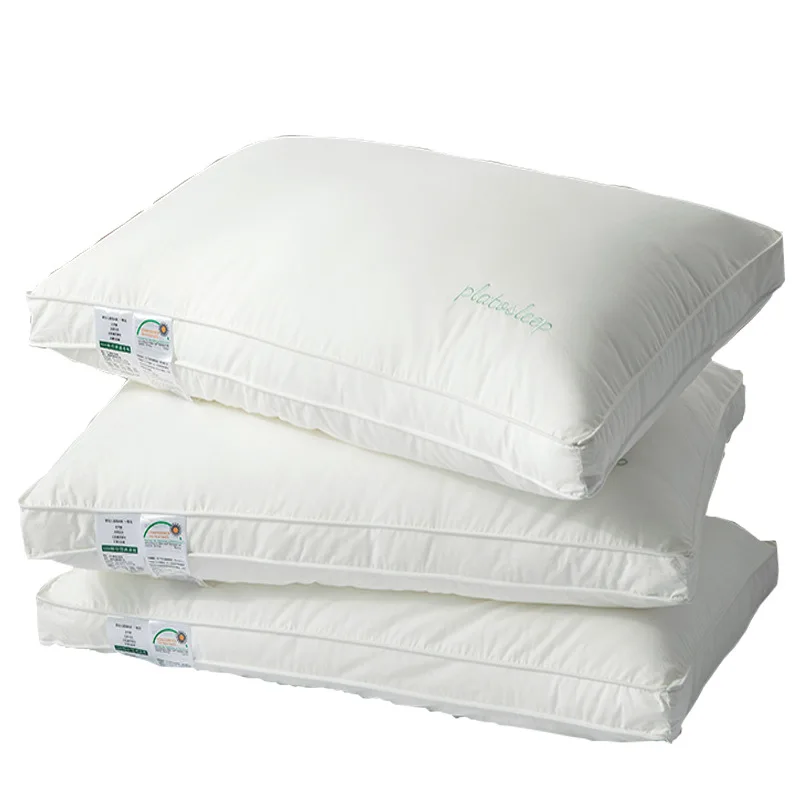 

Home Textile Sleeping Pillow 100% Cotton Feather Down Light Pillows Zero Pressure 3 Layers 48x74cm fluffy for bedroom