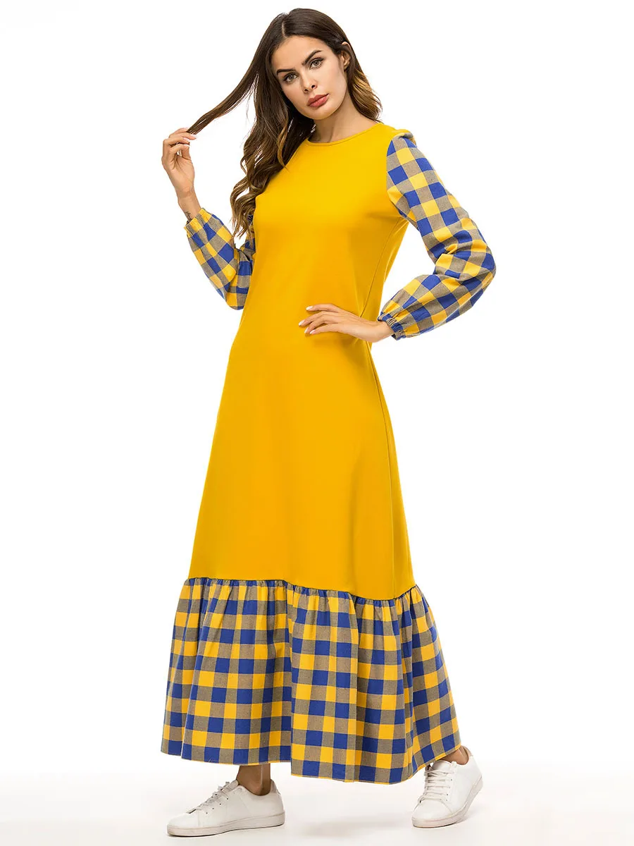Женское длинное платье Кафтан Abayas мусульманское большого размера 4XL кафтан в