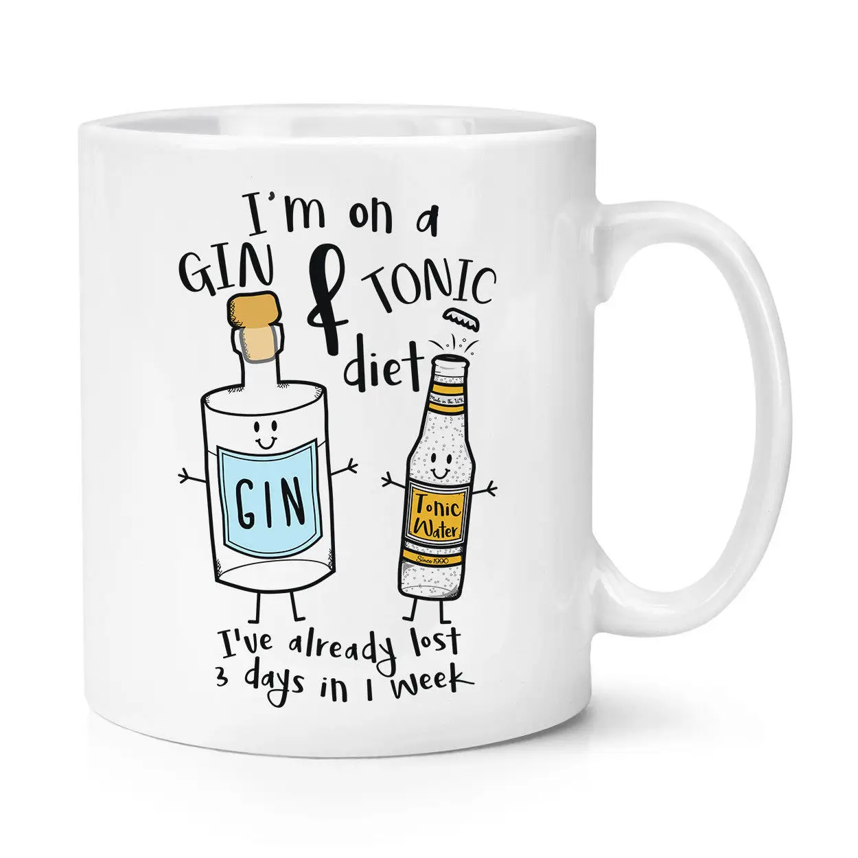 Я на джине и тоник диета 10 унций кружка забавная шутка кофейная керамическая | Дом