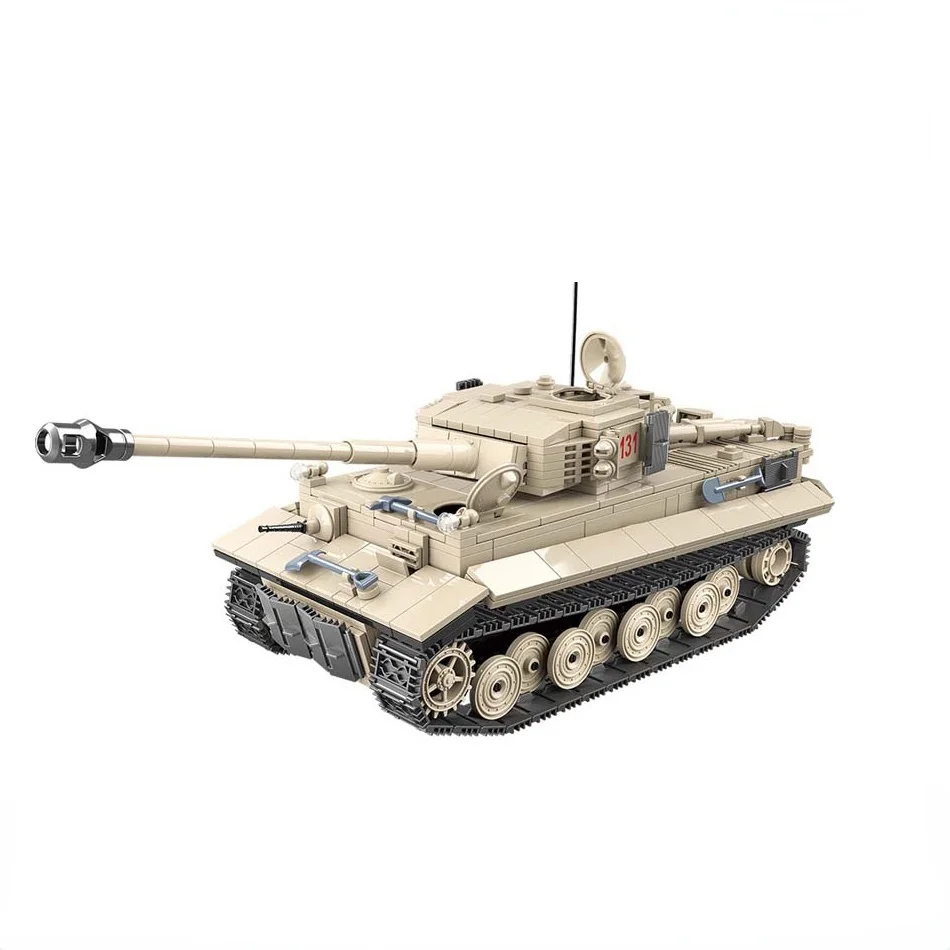 

1018 шт. Тигр 131 Военный танк строительные блоки WW2 тяжелые танки набор кирпичей оружие модели солдат детские игрушки «сделай сам» Подарки для ...