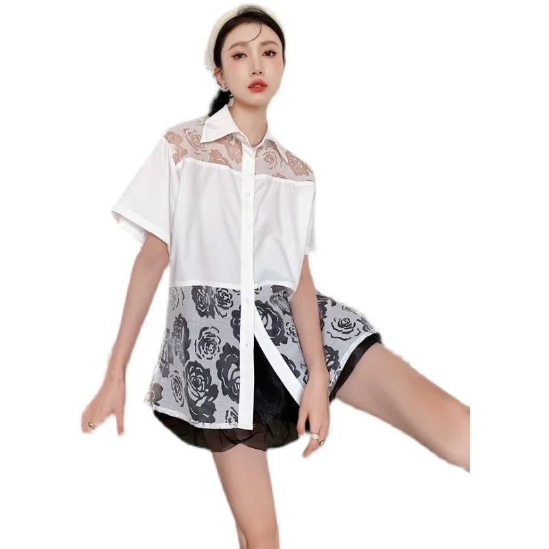 

LANMREM Casual Prom Female T-shirt Design Feeling Versatile Hot Girl Irregular Summer Women's 2021 New Arrival 2K1131