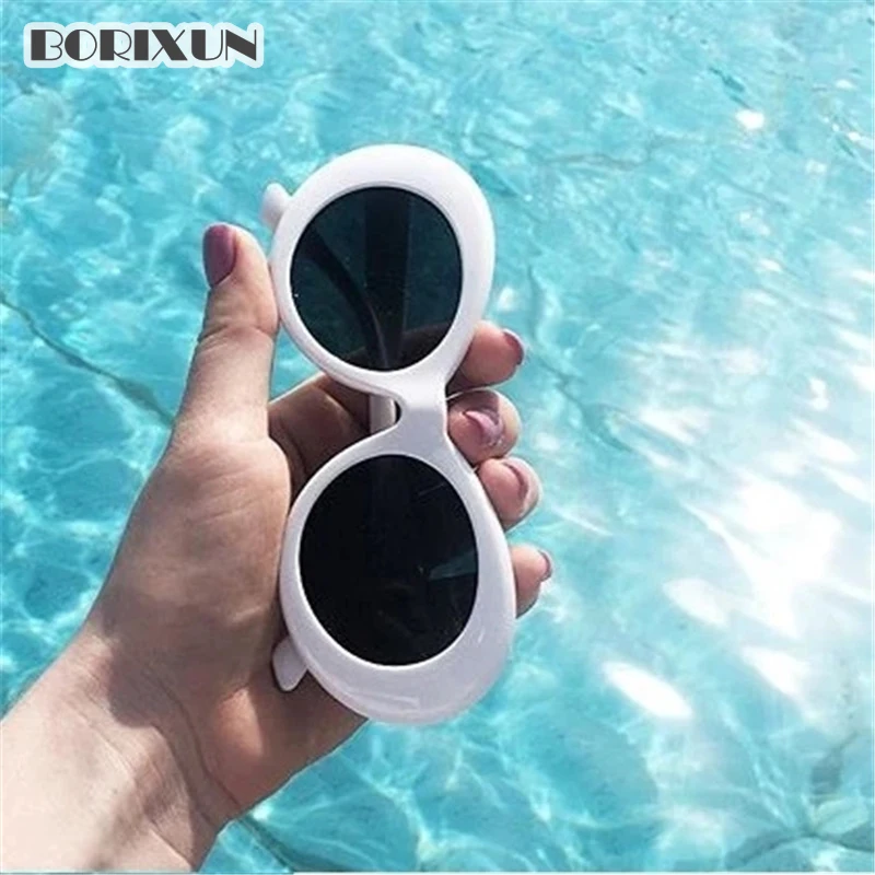 

2022 Goggle Kurt Cobain Glasses Oval Sunglasses Ladies Glasses Trendy Hot Vintage Retro Sun Glasses Women's UV400 Gafas De Sol