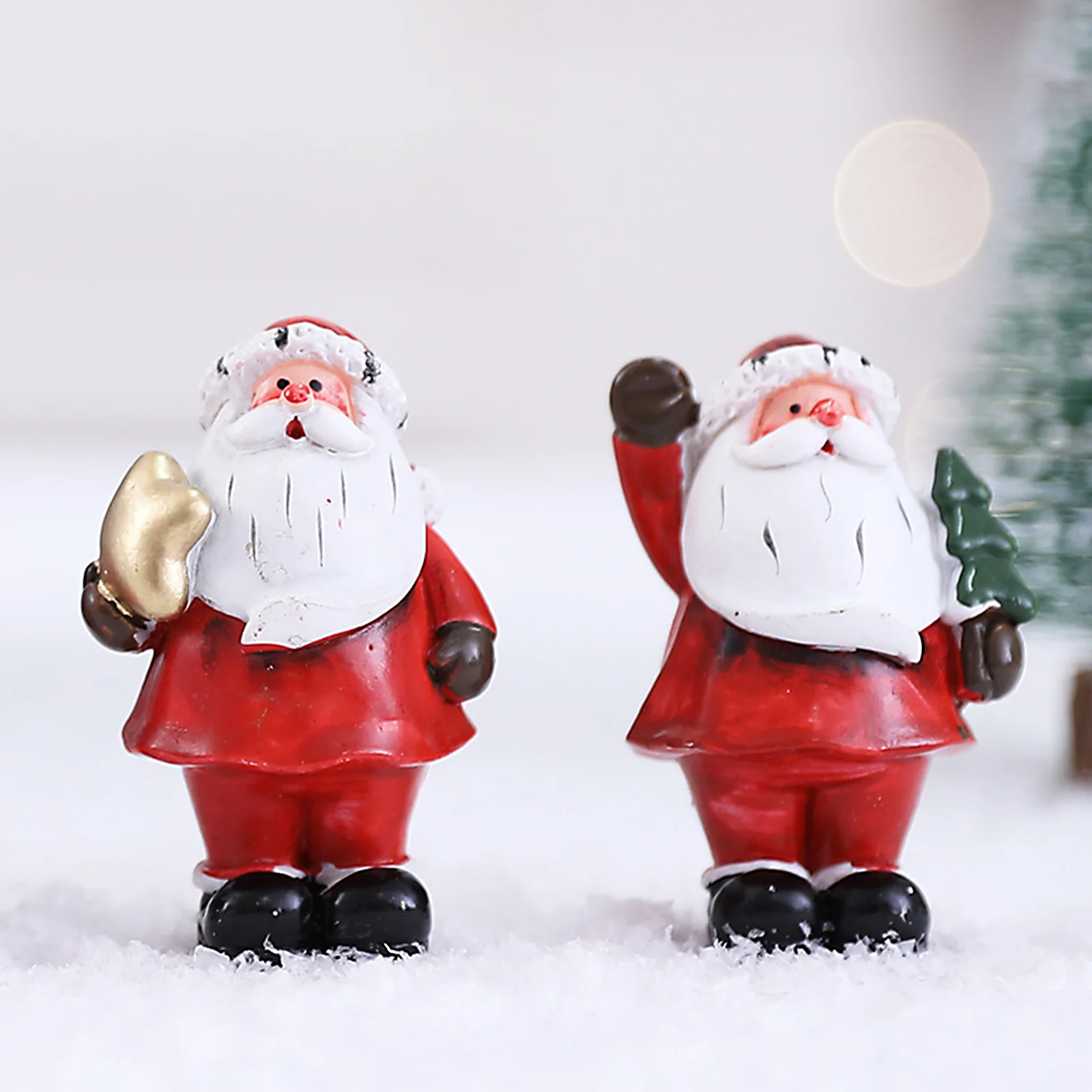 

Toys Crafts Christmas Figurine Doll Decorations Santa Claus Dolls Ornaments Gifts Miniature Props Resin