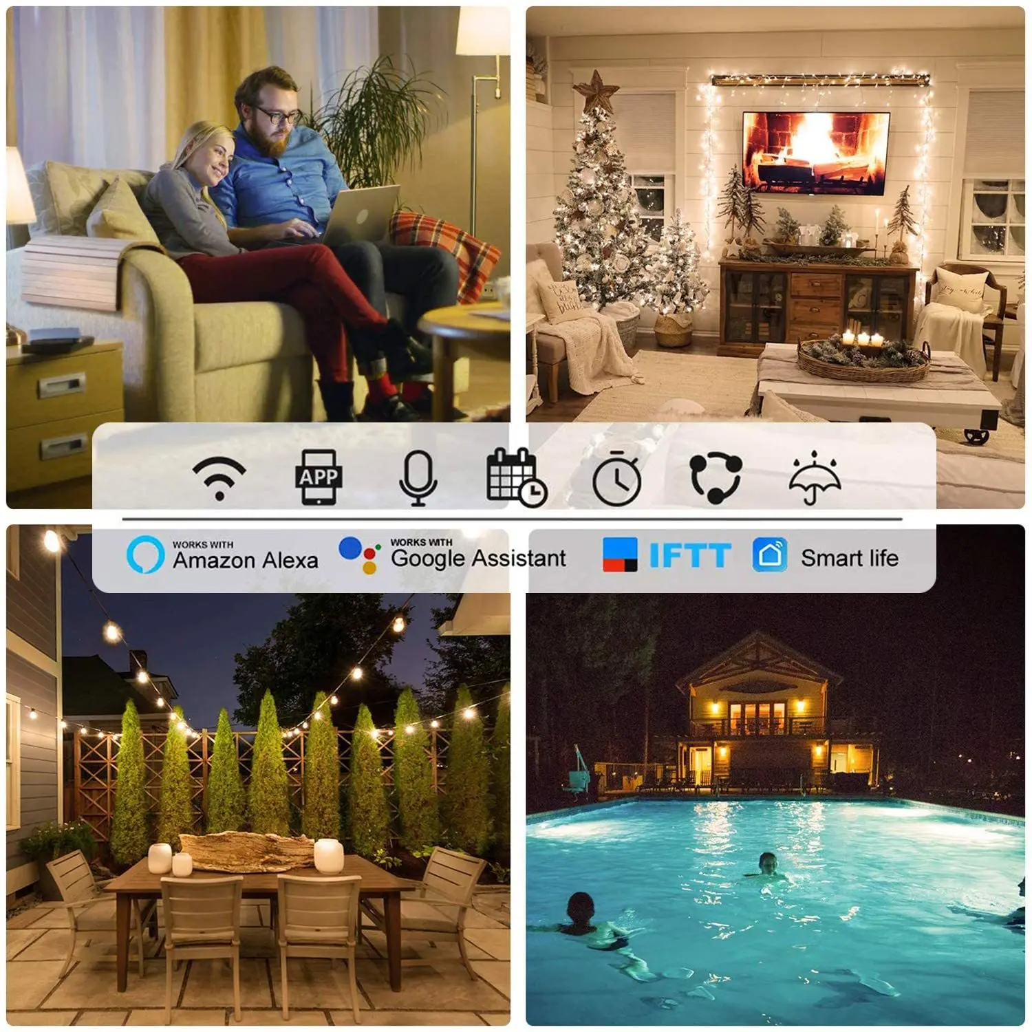 Уличная смарт вилка WiFi розетка IP44 водонепроницаемый беспроводной пульт