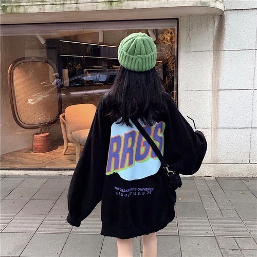 Повседневные свободные белые свитера с круглым вырезом и длинными рукавами