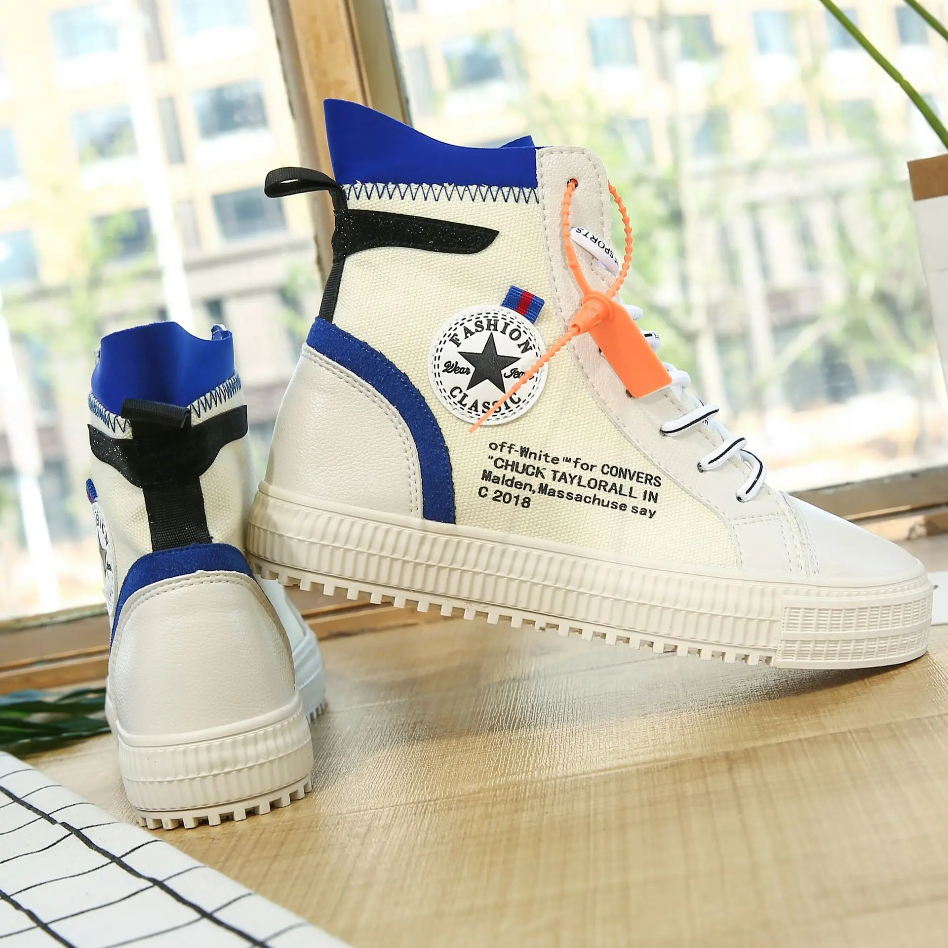 2020 New net red summer high-top shoes Korean students wild sports fashion comfortable canvas hip-hop women tide | Обувь