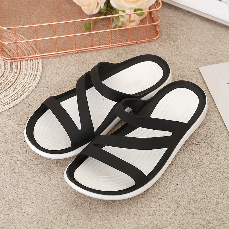 women shoes summer casual flat comfortable house slippers female fashion hollow out beach slides пляжные с