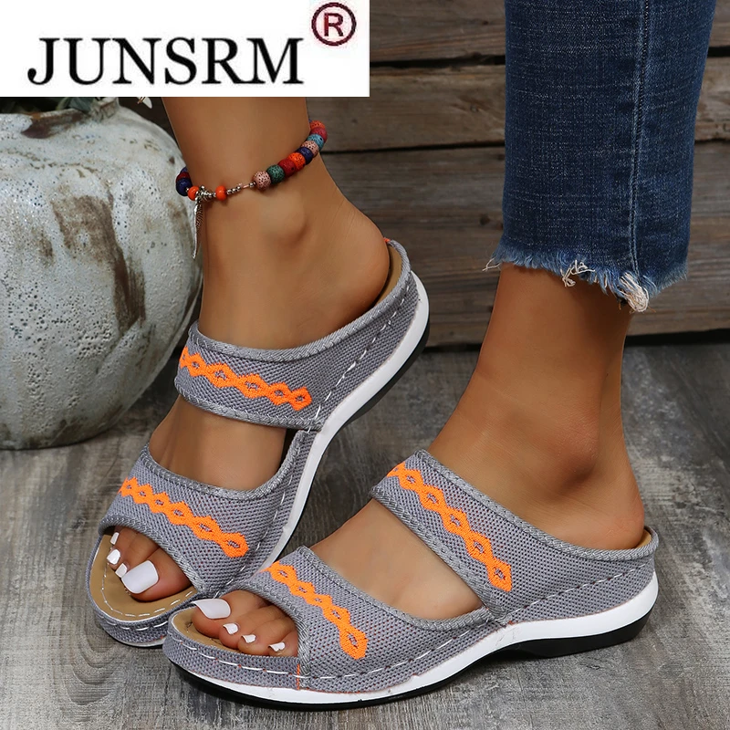 

Women Weave Sandals Open Toe Summer Comfy Platform Non-slip Shoes Female Light Soft Bottom Wedges Sandals Ladies Big Size 35~43