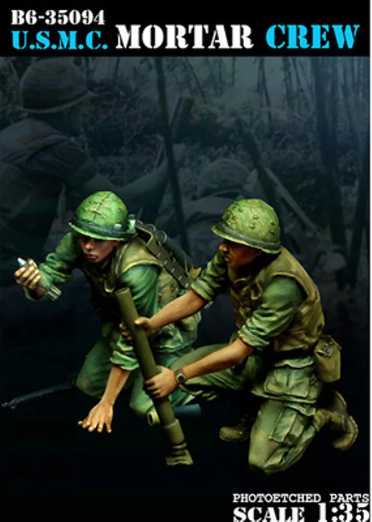 

1:35 scale die-cast resin soldier Vietnam war 2 people need to assemble and color by yourself free shipping 35717