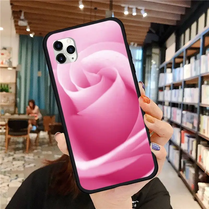 

Pink rose Phone Case for iPhone 11 12 pro MINI XS MAX 8 7 6 6S Plus X 5S SE 2020 XR