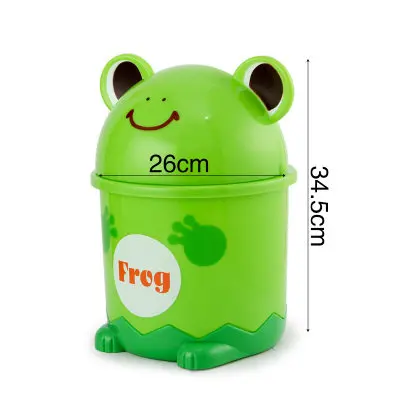 

Cartoon Panda Kitchen Waste Bin Trash Can Mini Plastic Desk Trash Bin Cute Flip Living Room Ashbin High Quality