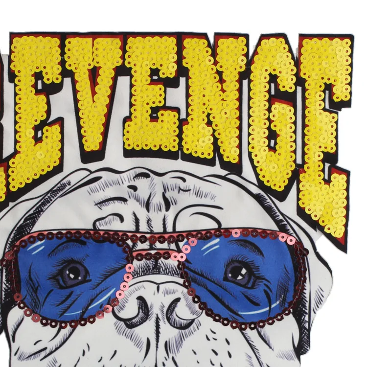 Новое поступление блестящие нашивки Vengeance Dog нашивка на одежду или сумку швейные