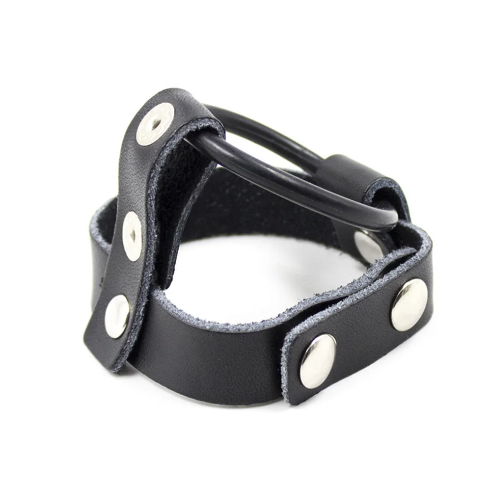 Мужские Кожаные Кольца для пениса Manyjoy кожаный пенис и мяч Растяжитель бандаж