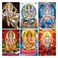 indian gods 5d diamond painting elephant hinduism ganesha pictures by rhinestones religion icon wall art pictures for home decor