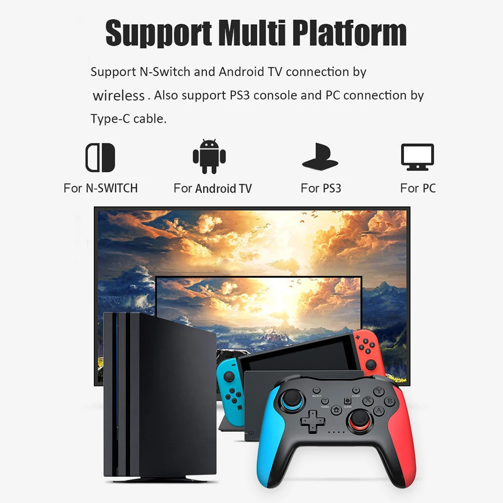 Беспроводной Bluetooth-контроллер с двойной вибрацией 2 4 ГГц | Электроника