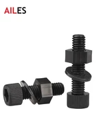 m8 m10 m12 black nylon hexagon socket cup head bolt hex socket cap screws nut washer bolts set