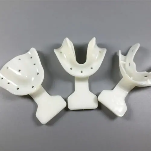 17 шт. зубные Edentulous челюсти оттиск лотки старый возраст рамки отрезать назад 1 комплект