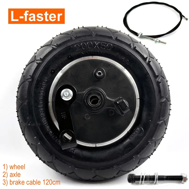 wheel axle cable120 8-дюймовое колесо с барабанным тормозом " пневматическое колесо с расширительным тормозом электрический скутер тормоза алюминиевые колеса 200x50 колесный тормоз - Цвет: wheel axle cable120