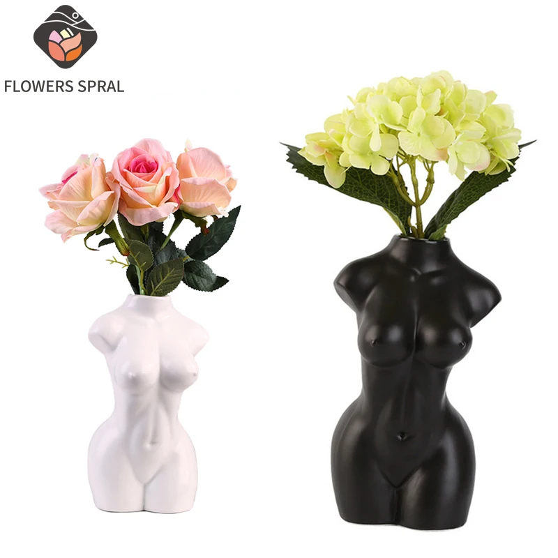 

Керамическая ваза в скандинавском стиле для дома, гостиной, офиса, декоративные поделки, имитация боди-арта, ваза для гидропоники, Новогодни...