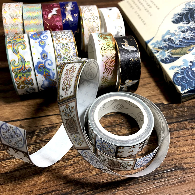 1 шт Высокое качество лента Washi пакет в полоску и с рисунками сетка/Цветы