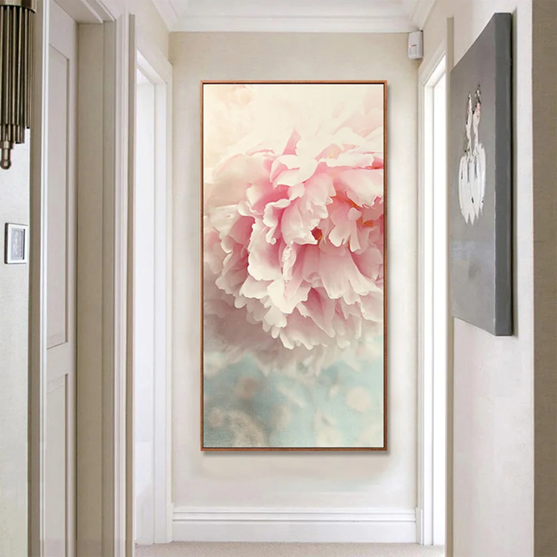 RELIABLI художественный розовый цветок розы фотографии холст картины Wall ART Для