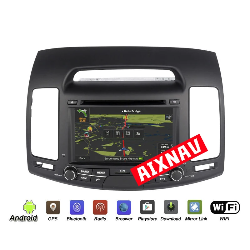 Сенсорный экран Bluetooth Камера заднего вида Автомобильная навигационная система GPS