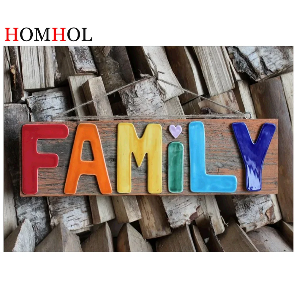 

Новые поступления 5D DIY Алмазная картина “семья» текст, вышитая бисером рукоделие с мозаичными бриллиантами вышивка Стразы Декор подарок