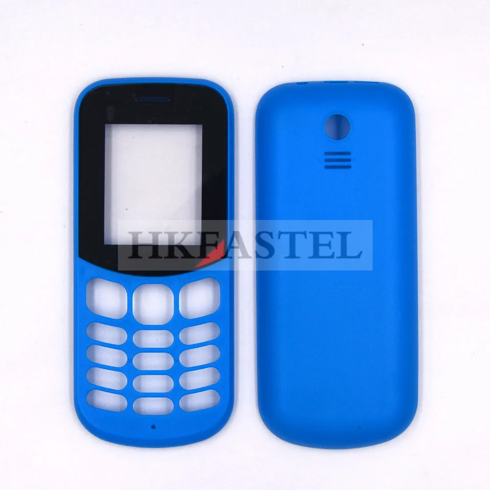 Blue No keypad HKFASTEL высококачественный корпус клавиатуры для Nokia 130 Dual SIM Полный Мобильный телефон чехол с клавиатурой - Цвет: Blue No keypad