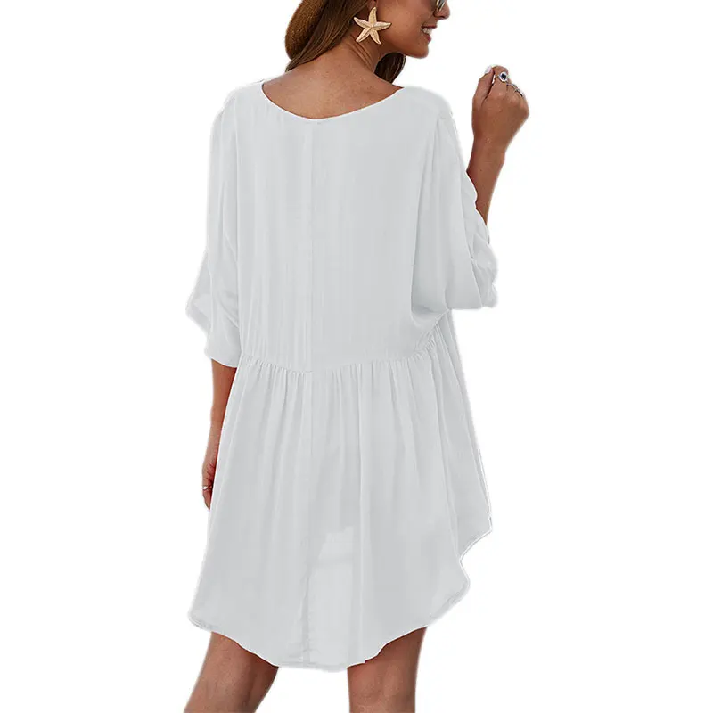 Женское прозрачное пляжное платье в стиле бохо Пляжная накидка купальник с