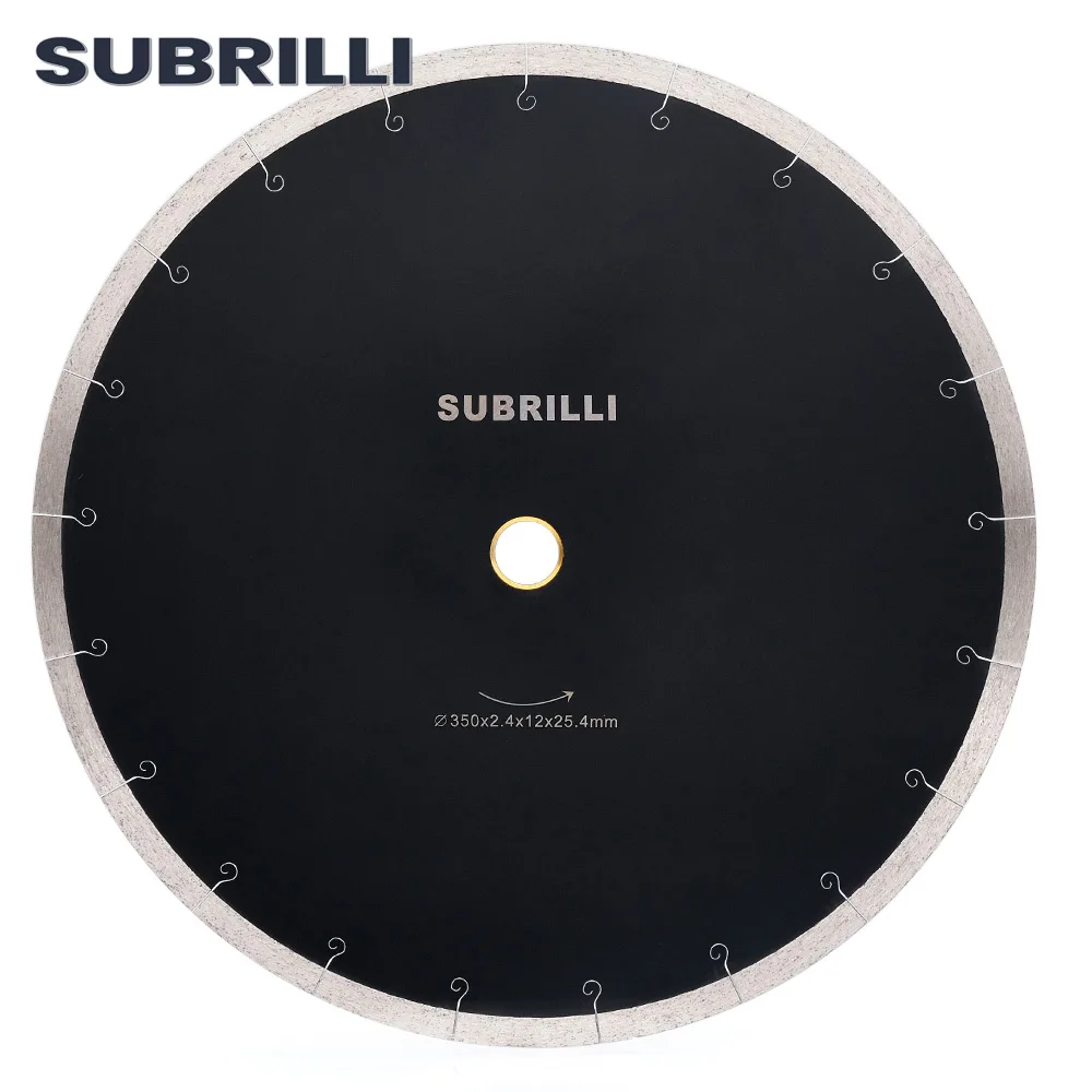 SUBRILLI D350mm Ceramic Porcelain Tile Diamond Saw Blade 14inch Circular Cutting Disc For Stone Marble