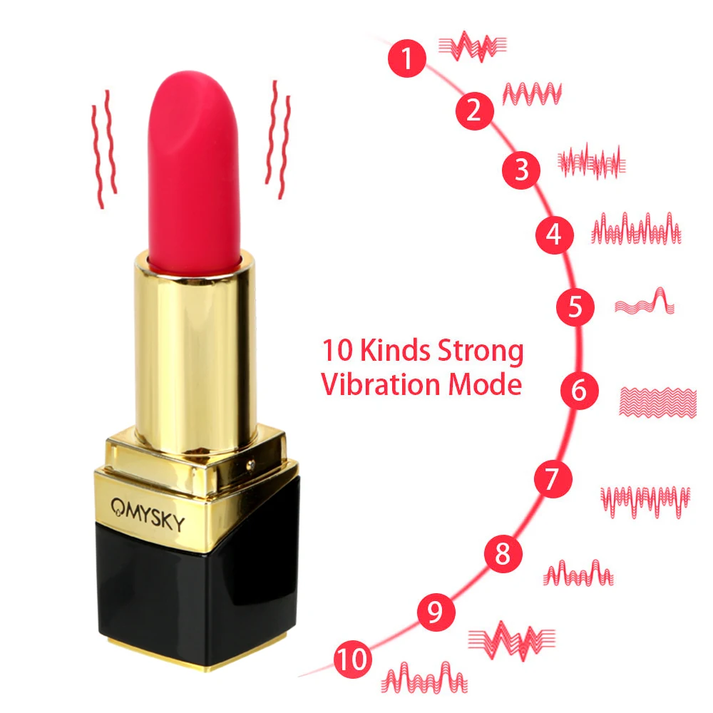 VATINE Мини Губная помада вибратор пуля Вибрирующая Волшебная палочка 10 Скорость
