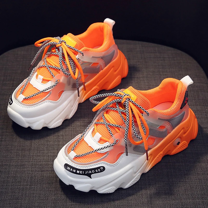 Женские массивные кроссовки сетчатые повседневные Вулканизированная подошва