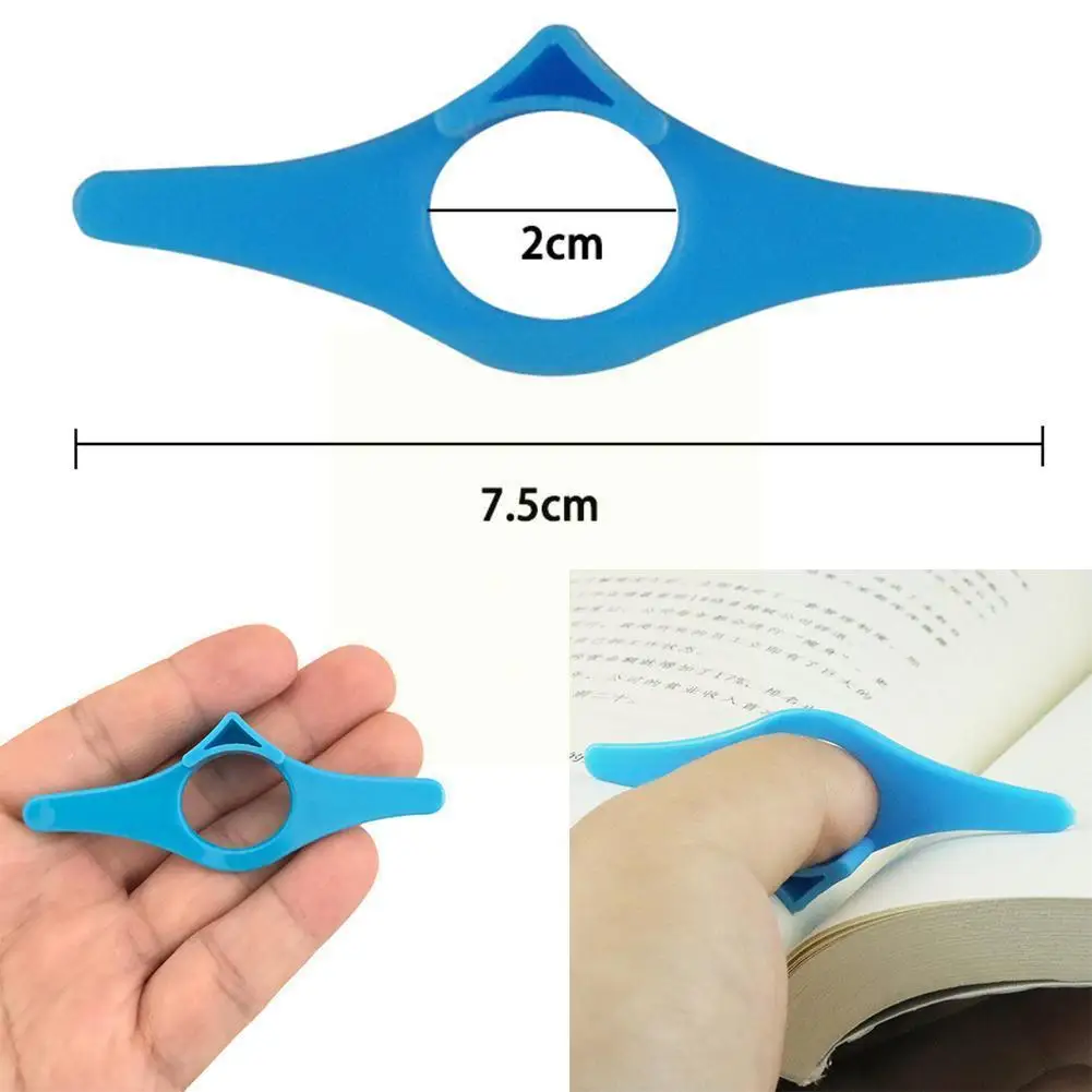 

2pcs Multi-function Plastic Thumb Support Book Page Supports Bookmark Supplies Book Marker School Holder Office Thumb Conve K0k4