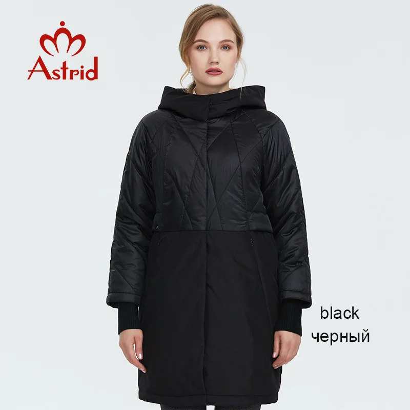 6 black Astrid осень Новое поступление Женская Стеганая модная куртка Верхняя одежда Высокое качество Новое модное осеннее пальто для женщин AM-9203 - Цвет: 6 black