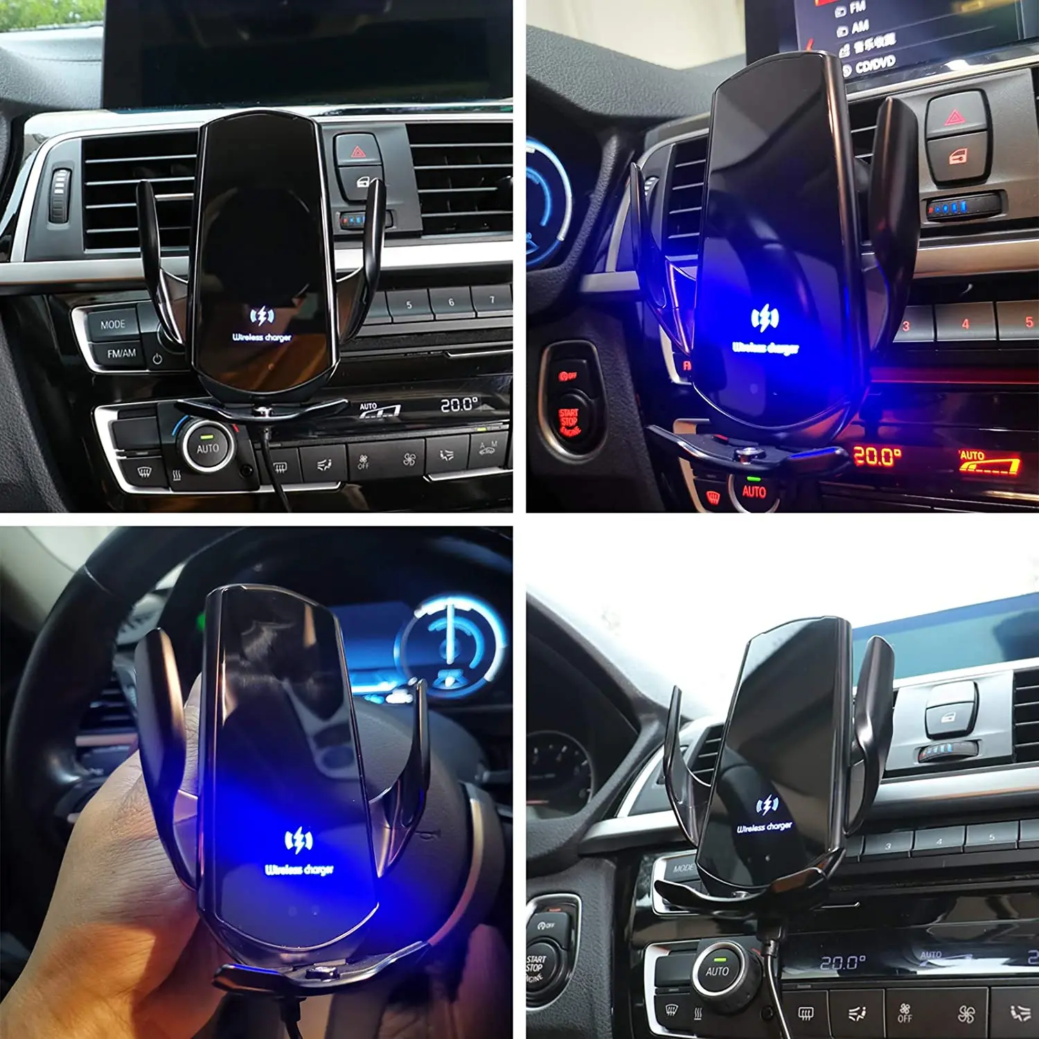 

Car Wireless Charger Holder Automatic Magnetic USB Mount 15W Qi Fast Charging For iPhone 12 11 XS XR Samsung Huawei Xiaomi Redmi