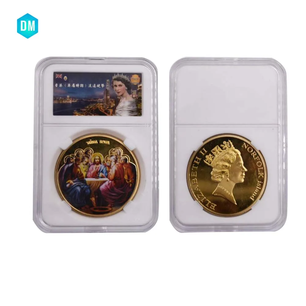 1 шт. сувенирная монета с покрытием значок Бог Иисус сатана Последний обед