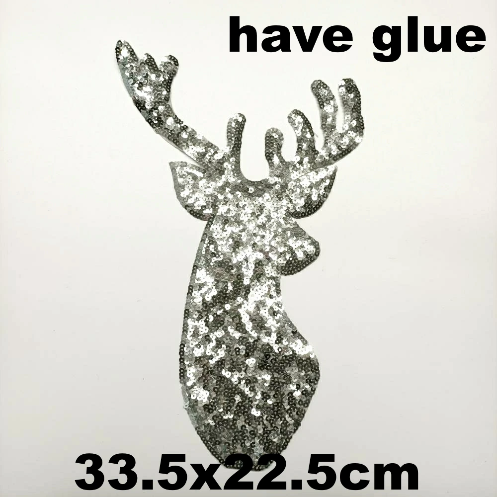 

Garment accessory large embroidery big deer cartoon patches for clothing PA-3453