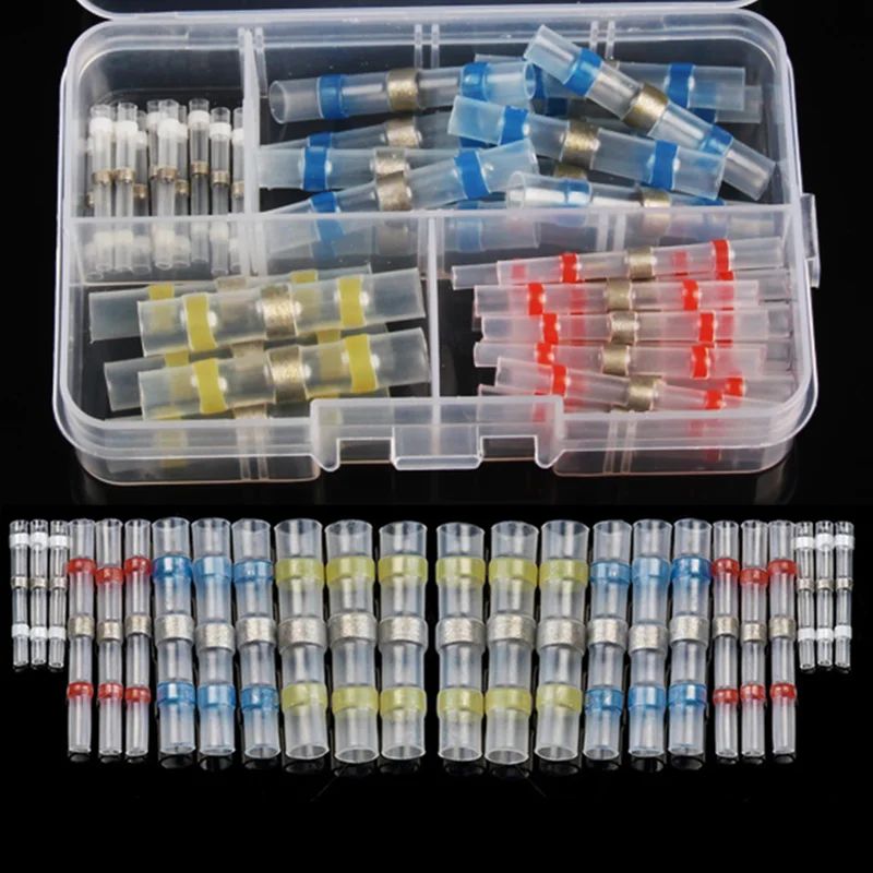 50 шт. изолированные электрические провода соединители припой втулка трубки