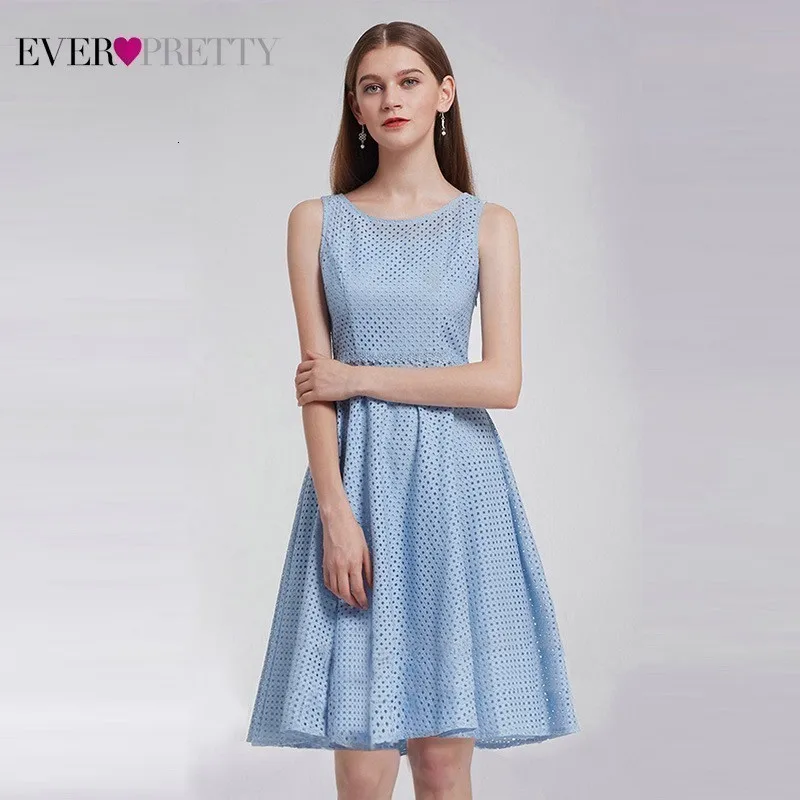 Чисто белые платья подружки невесты Ever Pretty A-Line с круглым вырезом без рукавов, женские платья для свадебной вечеринки, Vestido Madrinha