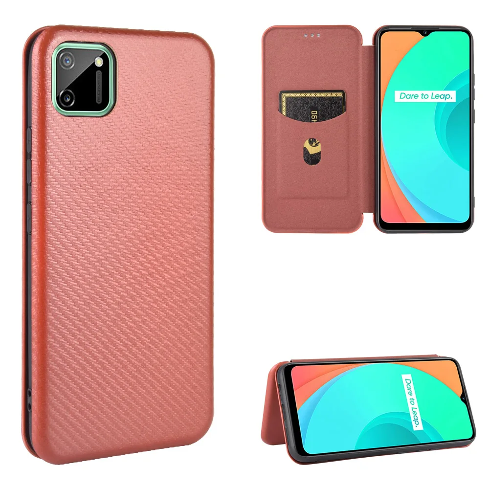 

Sunjolly Case for OPPO Realme C11 Wallet Stand Flip PU Leather Phone Case Cover coque capa OPPO Realme C11 Case Cover